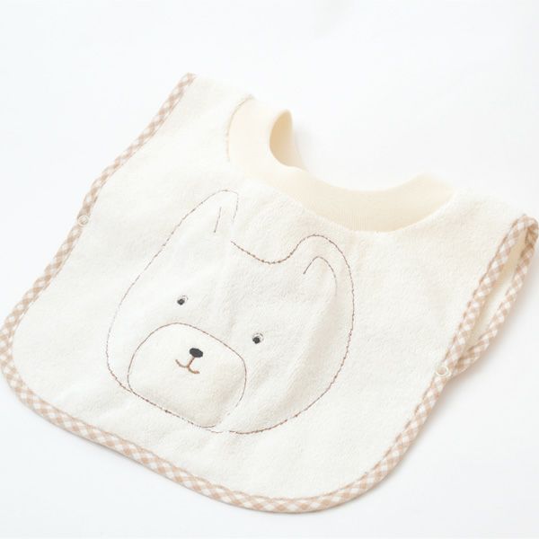 オーガニックコットン 被り型よだれ掛 アイボリー