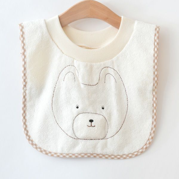 オーガニックコットン 被り型よだれ掛 アイボリー