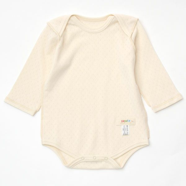 オーガニックコットン ベビー長袖ロンパース