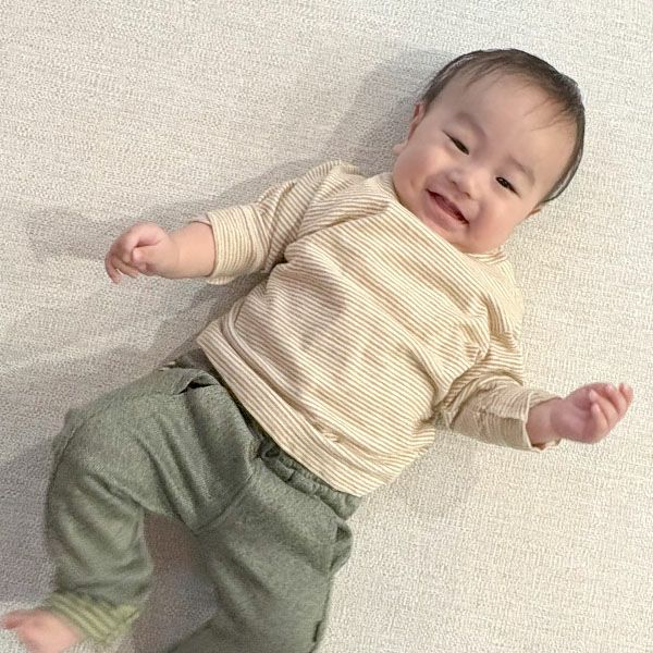 オーガニックコットン ベビー＆キッズ長袖ハイネックシャツ