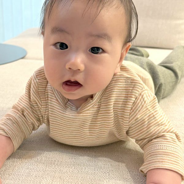 オーガニックコットン ベビー＆キッズ長袖ハイネックシャツ