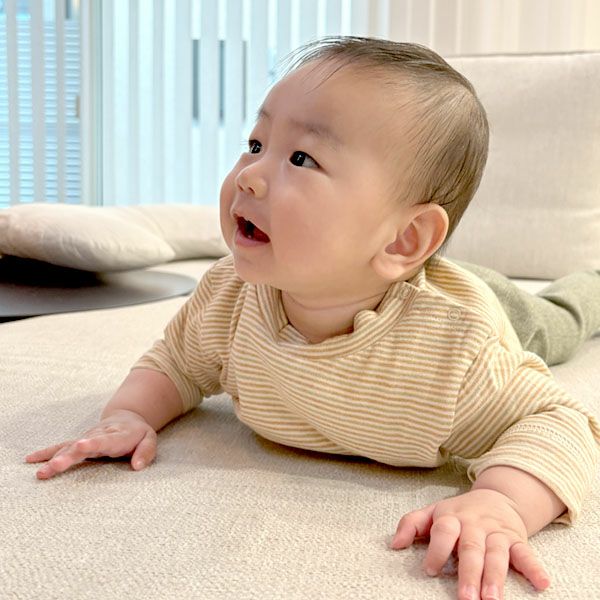 オーガニックコットン ベビー＆キッズ長袖ハイネックシャツ