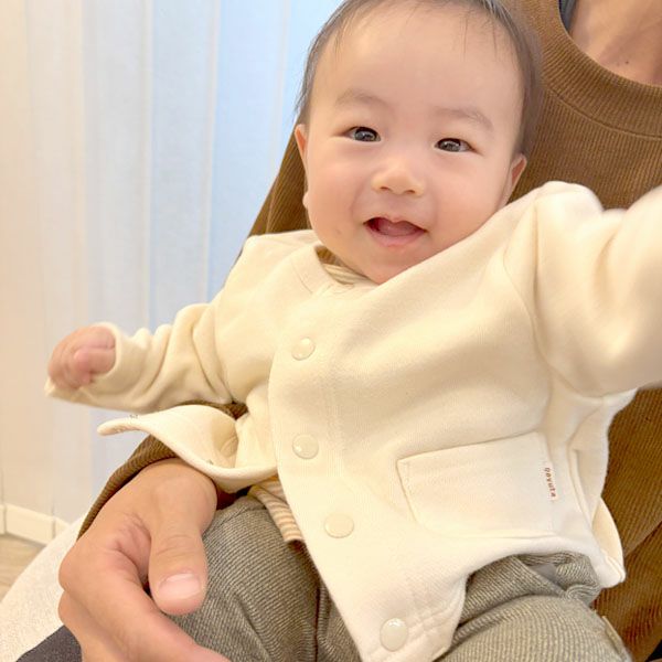 オーガニックコットン ベビー＆キッズ裏毛カーディガン