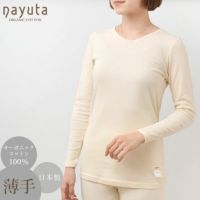 オーガニックコットン レディース ロングスリーブシャツ（薄手）