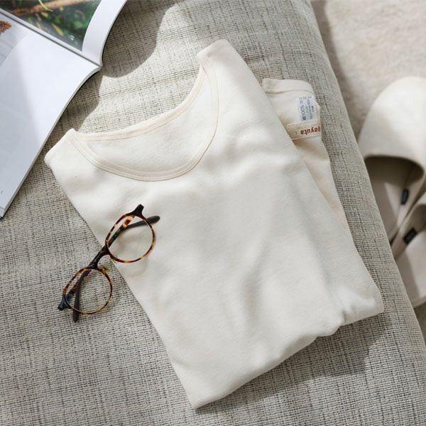 オーガニックコットン レディース ロングスリーブシャツ（薄手）