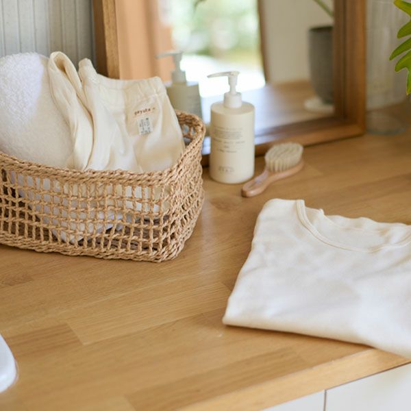 オーガニックコットン レディース七分丈レギンス