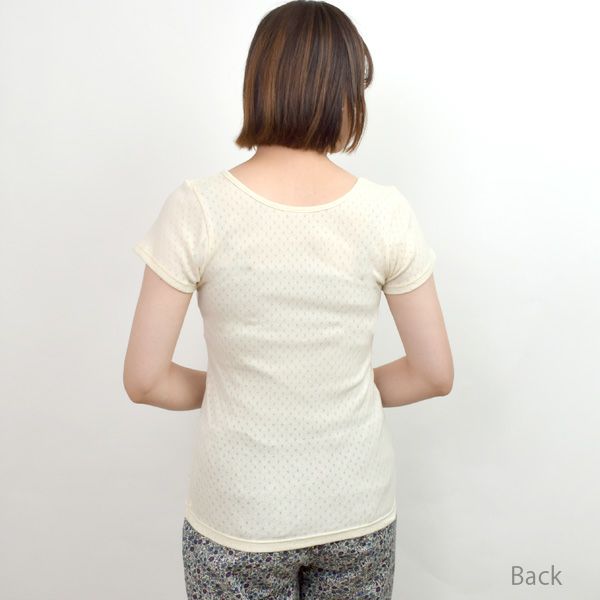 オーガニックコットン 半袖ラウンドネックシャツ