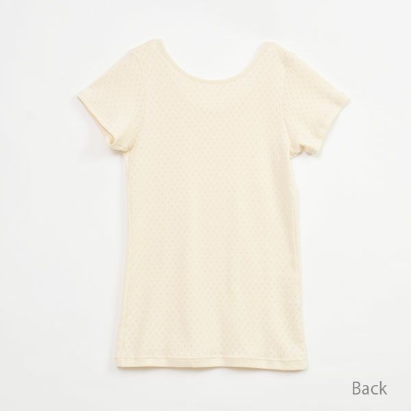 オーガニックコットン 半袖ラウンドネックシャツ