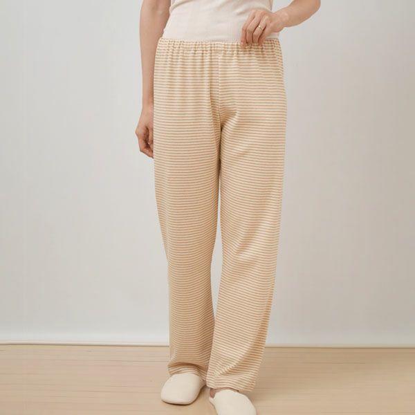 オーガニックコットン ボーダールームパンツ
