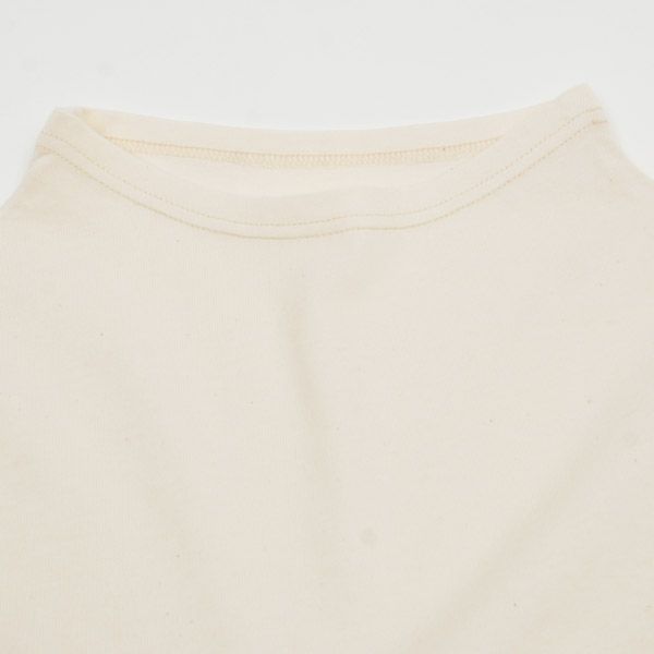 オーガニックコットン 長袖ボトルネックシャツ