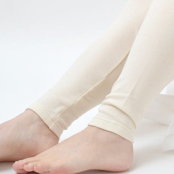 オーガニックコットン レディース10分丈レギンス(厚手)