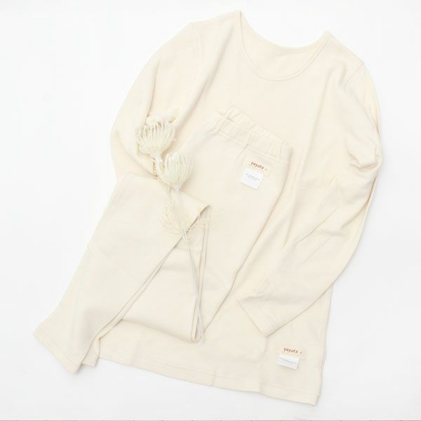 オーガニックコットン レディース10分丈レギンス(厚手)