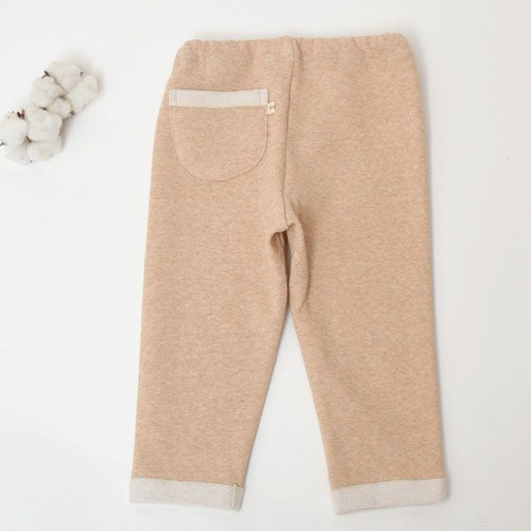 オーガニックコットン ベビー裏起毛パンツ