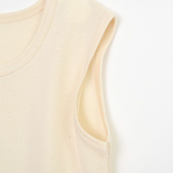 オーガニックコットン キッズノースリーブシャツ