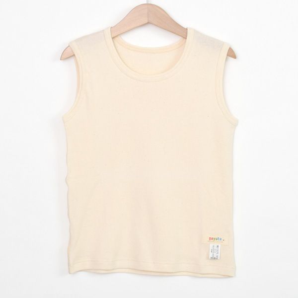 オーガニックコットン キッズノースリーブシャツ