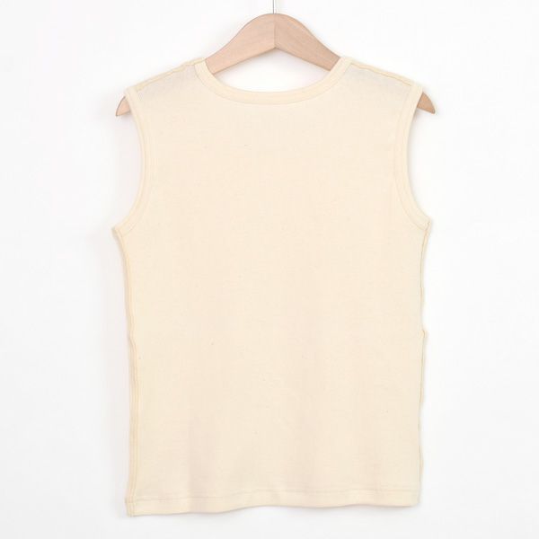 オーガニックコットン キッズノースリーブシャツ