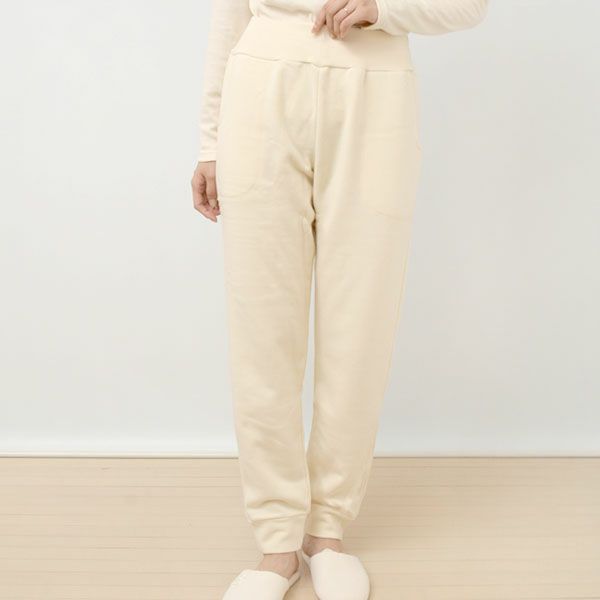 オーガニックコットン 裏起毛あったかパンツ