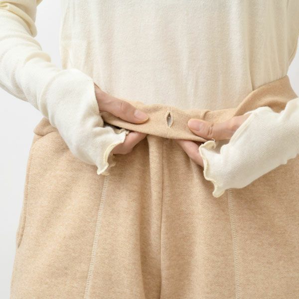 オーガニックコットン 裏起毛あったかパンツ