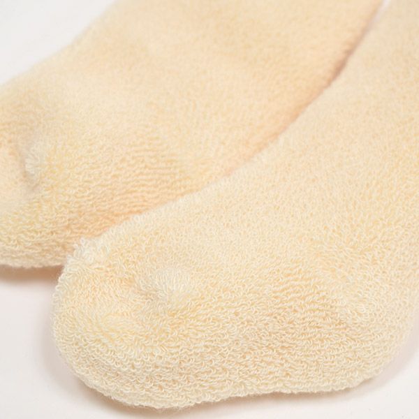 オーガニックコットン ベビーパイルソックス 生成 7-8cm