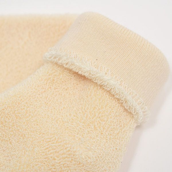 オーガニックコットン ベビーパイルソックス 生成 7-8cm