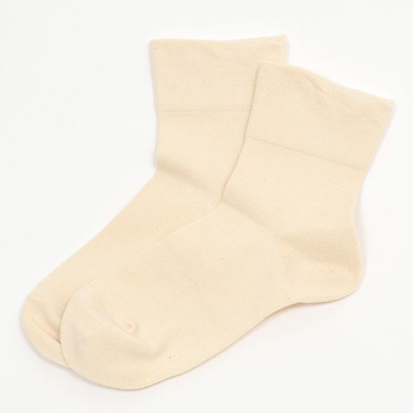 オーガニックコットン ゴムなしソックス 無地