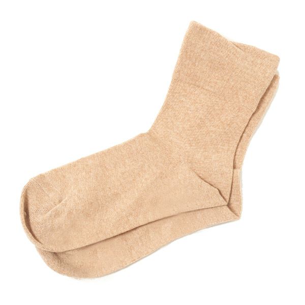 オーガニックコットン ゴムなしソックス 無地