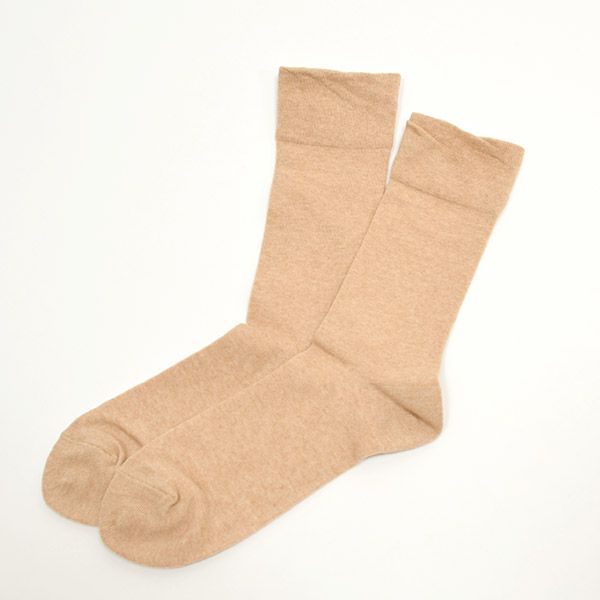 オーガニックコットン ゴムなしソックス 無地