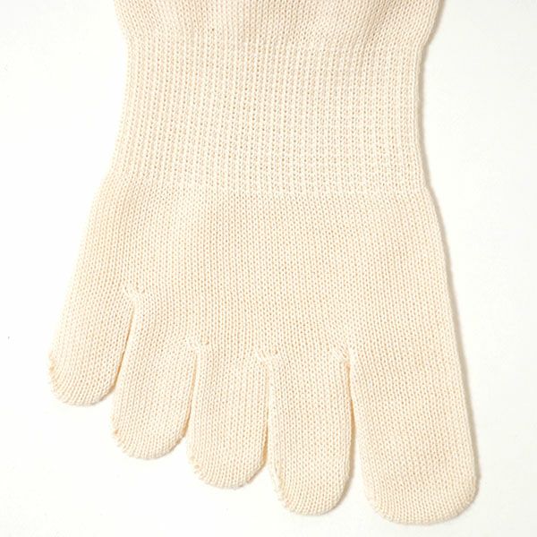 オーガニックコットン 裏糸なし5本指薄手ソックス