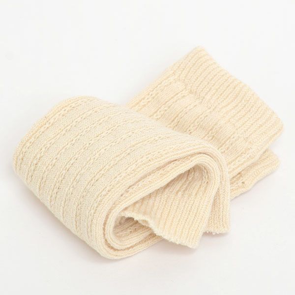 オーガニックコットン ベビーレッグウォーマー 生成 0-4歳