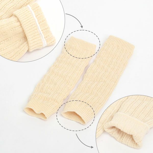 オーガニックコットン ベビーレッグウォーマー 生成 0-4歳