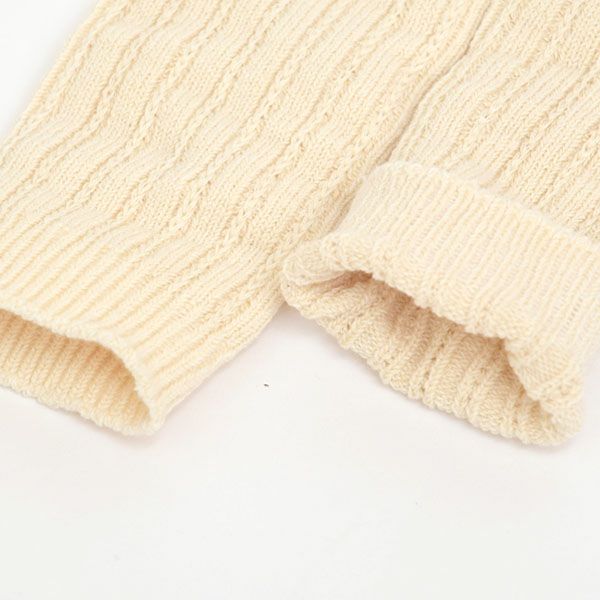 オーガニックコットン ベビーレッグウォーマー 生成 0-4歳