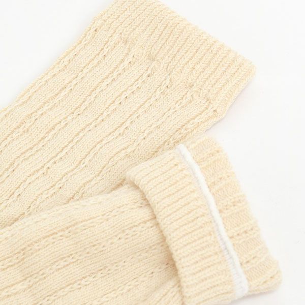 オーガニックコットン ベビーレッグウォーマー 生成 0-4歳