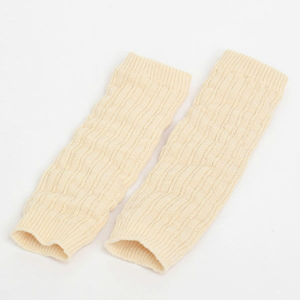 オーガニックコットン ベビーレッグウォーマー 生成 0-4歳