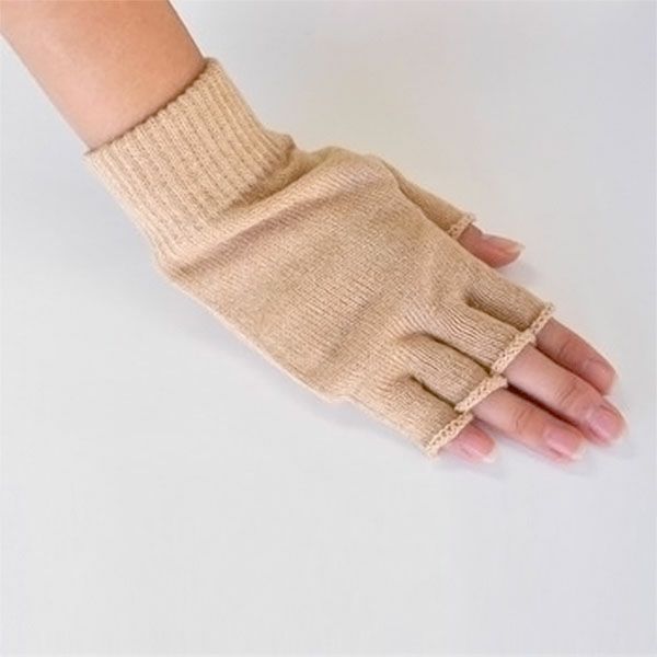 オーガニックコットン UVカット指なし短手袋