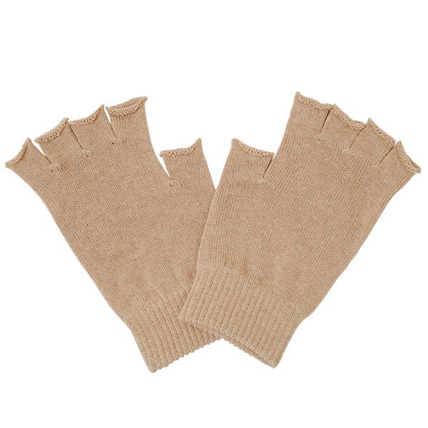 オーガニックコットン UVカット指なし短手袋