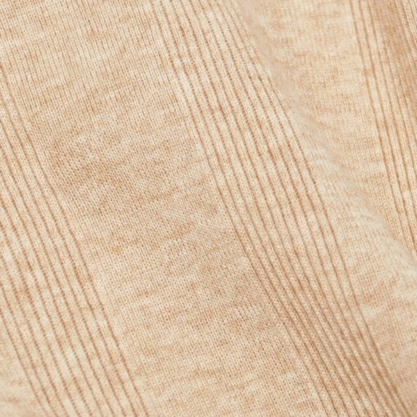 オーガニックコットン リブフライス8分袖シャツ