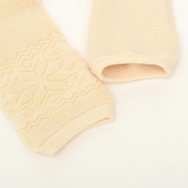 オーガニックコットン 雪柄パイルソックス(22-24cm)