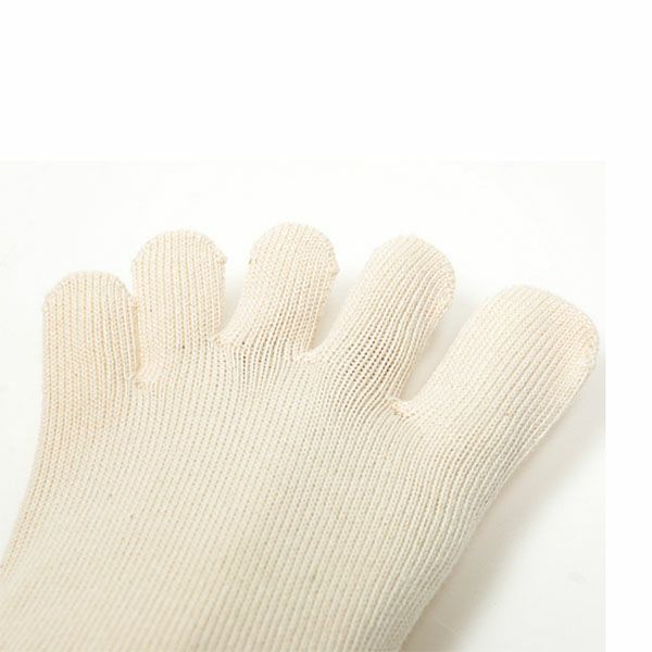 オーガニックコットン 5本指ゴムなし厚手ソックス