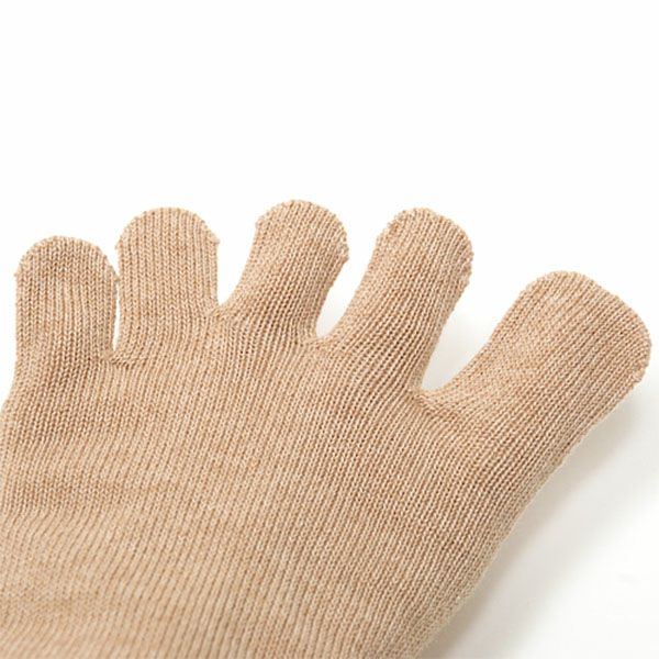 オーガニックコットン 5本指ゴムなし厚手ソックス
