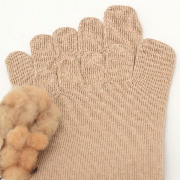 オーガニックコットン 5本指ゴムなし厚手ソックス