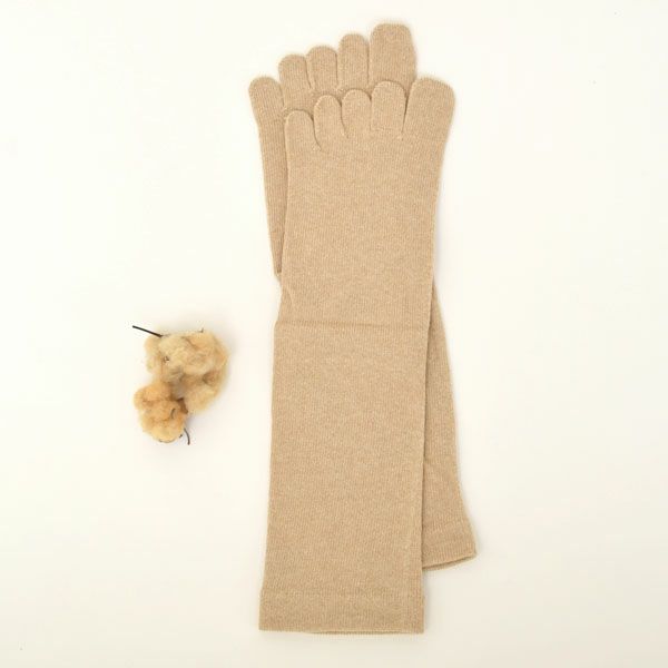 オーガニックコットン 5本指ゴムなし厚手ソックス