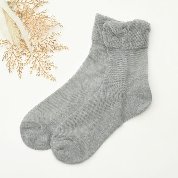 オーガニックコットン ゴムなしメッシュソックス