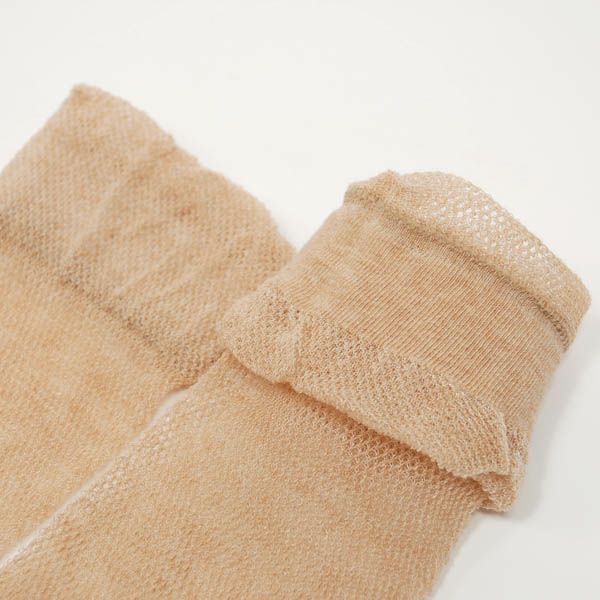 オーガニックコットン メッシュハイソックス