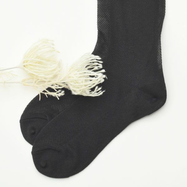 オーガニックコットン メッシュハイソックス