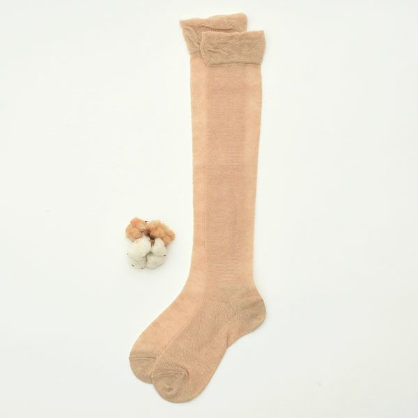 オーガニックコットン メッシュハイソックス