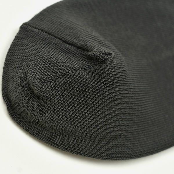 オーガニックコットン 五倍子 プレーンハイソックス ナチュラルブラック 22.5-24.5