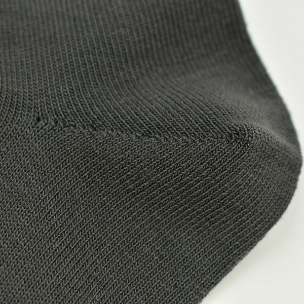 オーガニックコットン 五倍子 プレーンハイソックス ナチュラルブラック 22.5-24.5