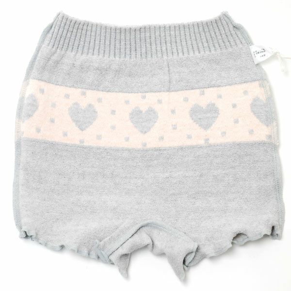オーガニックコットン キッズハート柄ブルマ