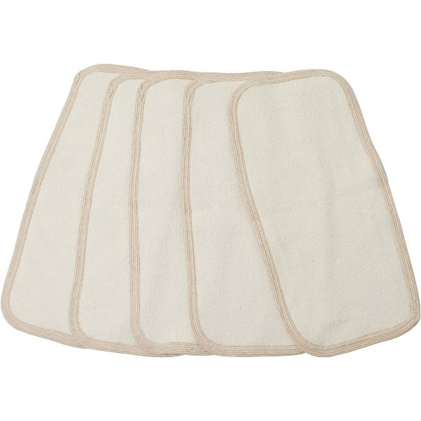 オーガニックコットン パイル＆フライス股おむつ（5枚組） ボーダー