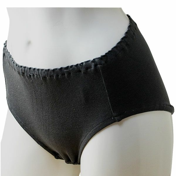 オーガニックコットン 五倍子すっぽりショーツ ナチュラルブラック M